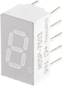 HDSP-7503-CD000, HDSP-7503-CD000 7-Segment LED Display, CC Red 5.4 mcd RH DP 7.6mm