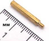 Стойка для печатных плат латунная М2, высота 18 мм (папа-мама)