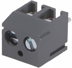 TB-3.8-P-2P-GY, Зажимная рейка для печатных плат, угловой 90°, 3,81мм, на PCB TB-3.8-P-2P-GY, Зажимная рейка для печатных плат, угловой 90°, 3,81мм, на PCB