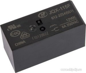HF115F/012-2ZS4 = RT424012 = 6-1393243-3 (12VDC/ 8A, 250VAC,2пер.) реле