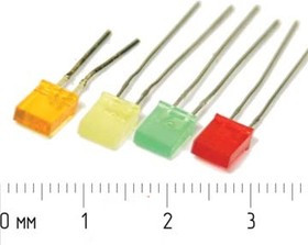 Светодиод прямоугольный 5x2x7мм, белый теплый, 500 мкд, 120 градусов, линза матовая, DFL-2507UWW; №5064 M СД 5 x 2 x 7 \белт\ 500\120\мат\