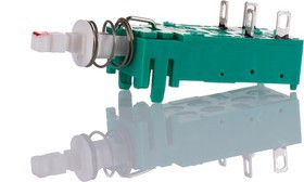 NE182AEESNL6AMP, Push Button Switch, Latching, Through Hole, DPST, 100 V dc, 250V ac