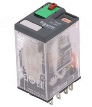 Relay, 4 Form C (NO/NC), 24 V (AC), 180 Ω, 6 A, 250 V (AC), monostable, RXM4AB1B7