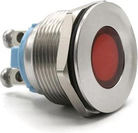 622-1404-304F, LED Panel Mount Indicator Uni-Color Blue 300mcd 2-Pin Bag