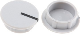 C151-GRY, 15mm Grey Potentiometer Knob Cap, C151-GRY