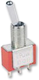 1MS5T1B5M1QE, Рычажный переключатель, Вкл.-Выкл.-(Вкл.), SPDT, Без Подсветки, Серия 1MS5, Панель, 5 А