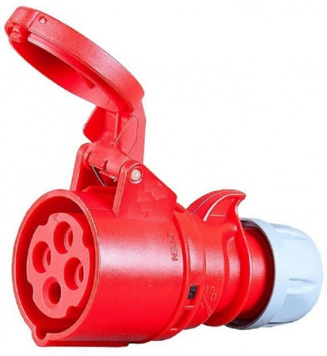 214-6, Разъем: питания AC, трехфазный, гнездо, "мама", 16А, 400ВAC, IP44