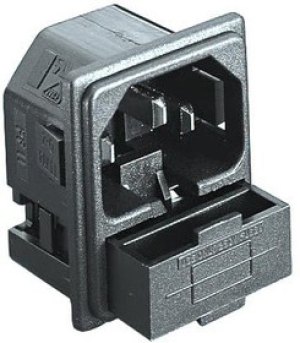 PF0011/10/PC, AC Power Entry Modules Snap Fit IEC Fused Inlet
