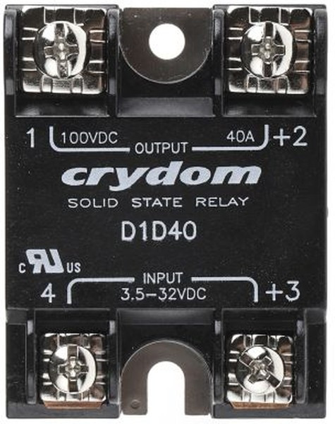 D1D40, Твердотельное реле, SPST-NO, 40 А, 100 В DC, Панель, Винт, DC Переключатель D1D40, Твердотельное реле, SPST-NO, 40 А, 100 В DC, Панель, Винт, DC Переключатель