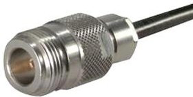 21_N-50-7-8/133_NE, RF Connector, N-Type, Brass, Socket, Straight, 50Ohm, Solder Terminal, Clamp Terminal