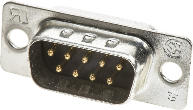 5-747904-2 (747904-2), Вилка 9 pin на кабель (пайка)