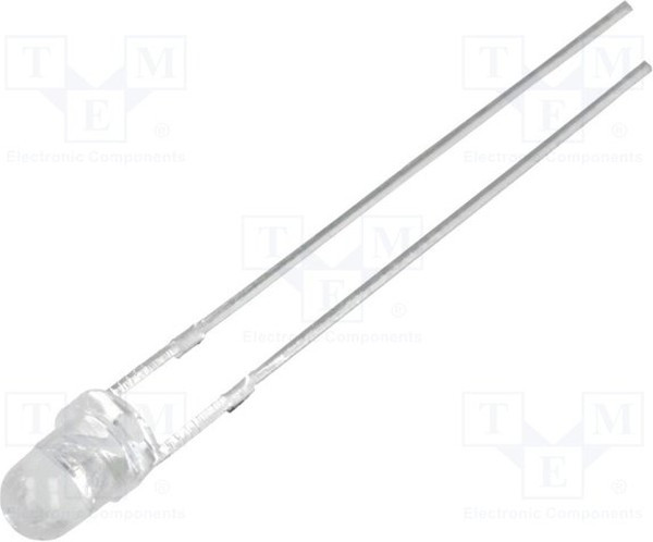 OSV5YL3131A, LED; 3mm; violet; 136?200mcd; 30°; Front: convex; 2.9?3.6V