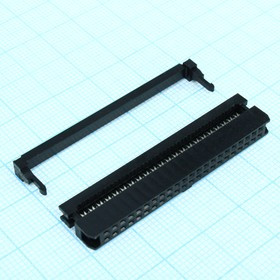 DS1017-44MA2B, (IDC2-44F), IDC разъем, розетка на плоский шлейф 44pin(2x22), шаг 2.00мм