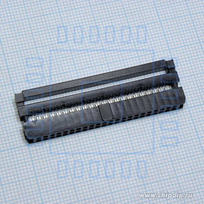 DS1017-44MA2B, (IDC2-44F), IDC разъем, розетка на плоский шлейф 44pin(2x22), шаг 2.00мм