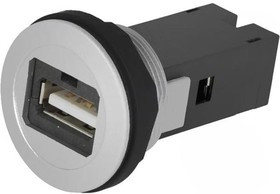 9454521901, Гнездо USB 2.0 A/A 22мм IP20 Цвет серебристый Серия har-port