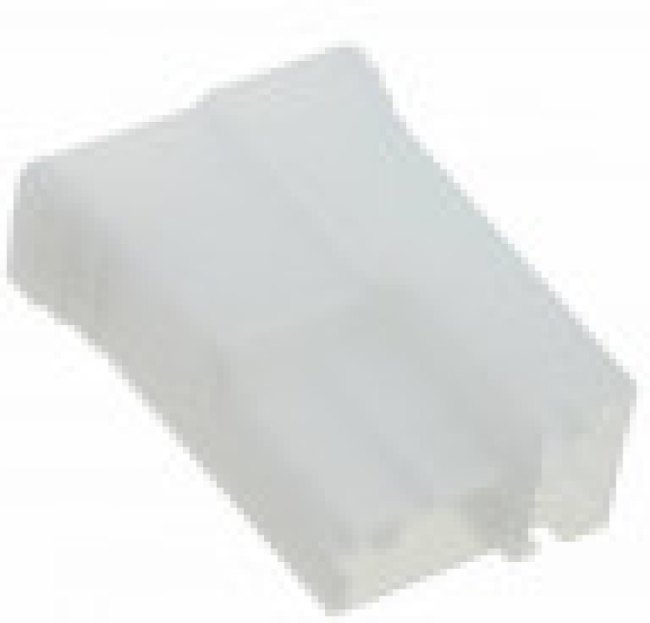 926522-2, Positive Lock .250 2 Way Nylon Crimp Terminal Housing, 6.35mm Tab Size, Natural