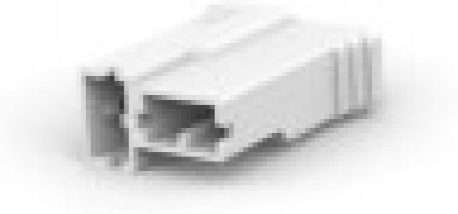 926522-2, Positive Lock .250 2 Way Nylon Crimp Terminal Housing, 6.35mm Tab Size, Natural