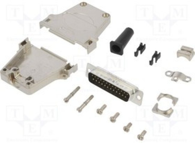 DTZFRG-25MSSL, D-Sub; PIN: 25; male; straight; soldering; for cable; gold flash DTZFRG-25MSSL, D-Sub; PIN: 25; male; straight; soldering; for cable; gold flash