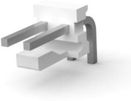 640387-2, Headers &amp; Wire Housings POLARIZED HDR RA 2P Square post tin