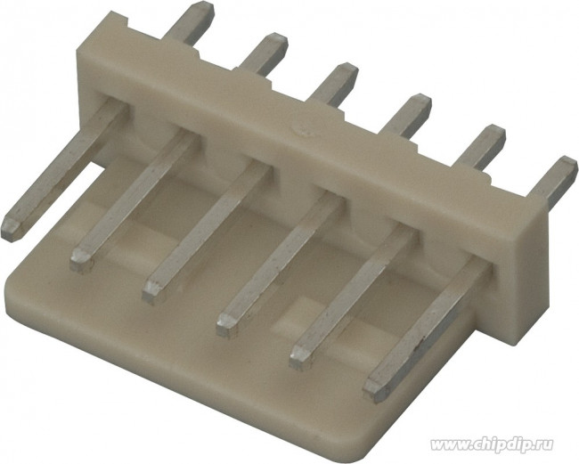 OWF-6R, вилка на плату 2.50мм угл. откр.