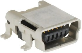 UX60-MB-5ST, Разъем Mini USB 2.0 тип B для поверхностного монтажа угловой
