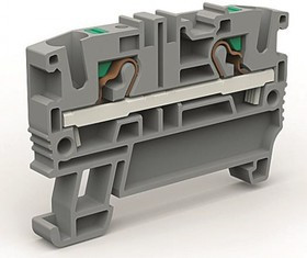 Клемма проходная 2 точки подключения на 4кв.мм DKC ZEFC400GR