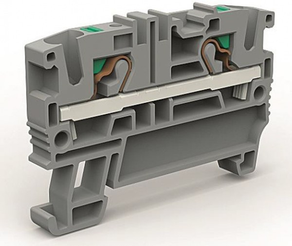 Клемма проходная 2 точки подключения на 4кв.мм DKC ZEFC400GR