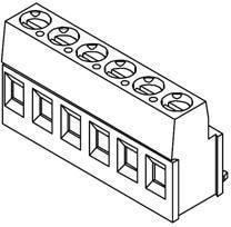 39880-1203, Fixed Terminal Blocks EURO TERM BLOCK 5.08 5.08MM 3 POS RT ANGL