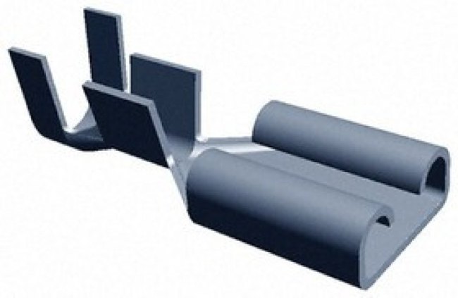 63850-1, FASTON .187 Uninsulated Female Spade Connector, Receptacle, 4.75 x 0.81mm Tab Size, 0.5mm² to 1.3mm²