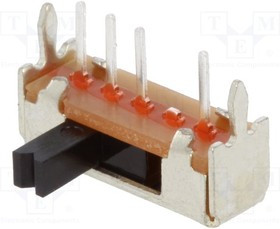 OS103011MA7QP1, Переключатель: движковый, Пол: 3, SP3T, 0,1A/12ВDC, ON-ON-ON, THT OS103011MA7QP1, Переключатель: движковый, Пол: 3, SP3T, 0,1A/12ВDC, ON-ON-ON, THT