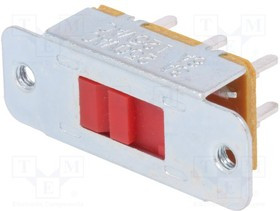 SL13B-022AMF10, Переключатель: движковый, Пол: 2, DPDT, 3A/250ВAC, ON-ON, SL13B