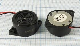 Зуммер магнитоэлектрический с генератором, размер 26.0x16m39, напряжение 1.5В, частота 0.4кГц, конта