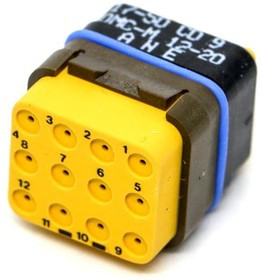 DMC-M12-20ANE, Rectangular MIL Spec Connectors DMC INS P 12C 12#20 N LC E