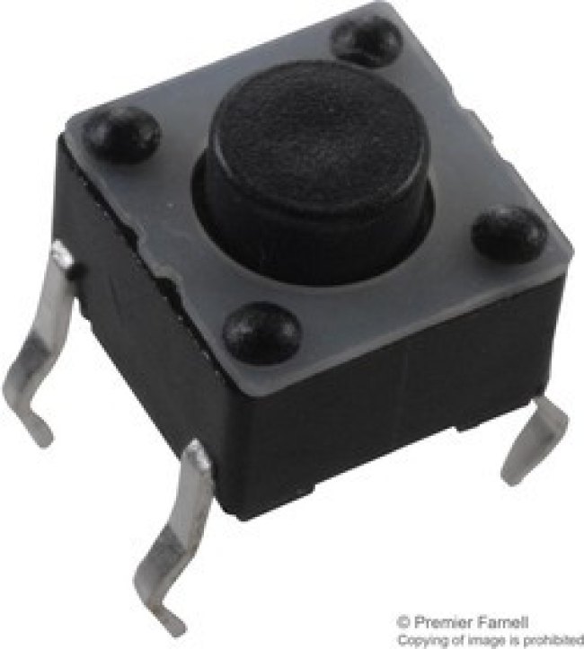 MJTP1230A, SWITCH, TACTILE SPST, 50mA, THROUGH HOLE