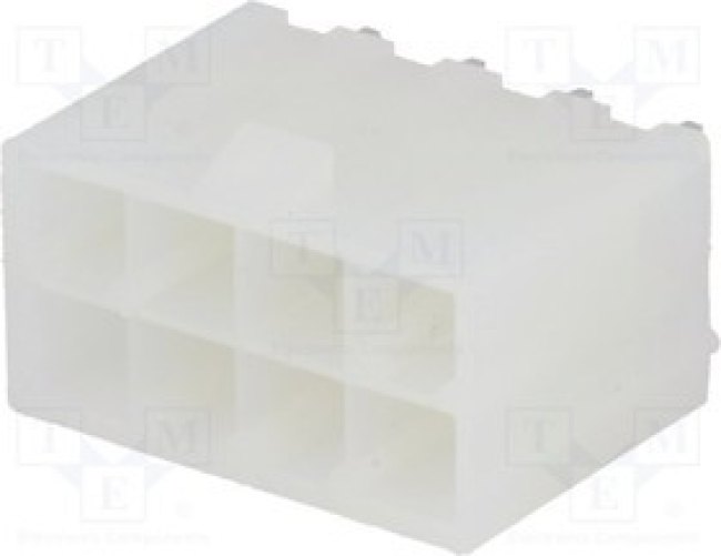 N42GP-08, Гнездо, провод-плата, "папа", N42G, 4,2мм, PIN: 8, THT, 600В, 9А