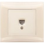 V01-12-F12-S (Розетка 1-мест. телеф. RJ-11 (крем), в сб. Magenta) 9048