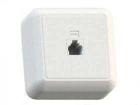 ОПТИМА Розетка открытой установки телефонная, РТ5-7 с/к 8039