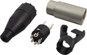 AC5M, XLR Connectors 5 Pole XLR Male Cable Connector Machined Contacts Nickel Finish