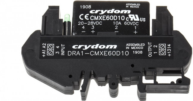 DRA1-CMXE60D10, Solid State Relay, DRA1, 1NO, 10A, 60V, Screw Terminal