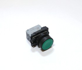 КМЕ4111м (зел.), Выключатель кнопочный зеленый без фиксации ON-(OFF)/OFF-(ON) 10A/660VAC