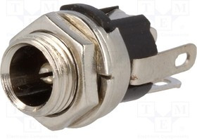 PC-G2.5, Гнездо, питания DC, "папа", 5,5/2,5мм, 5,5мм, 2,5мм, на панель, 9мм