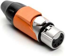 AX5F3M, XLR Connectors 5P SOCKET F PLUG ORANGE MARK SLEEVE
