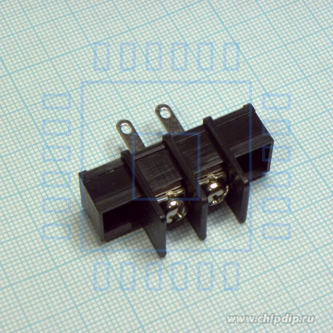 DG45H-A-02P-13-00A(H), Барьерный клеммный блок на 2 контакта. Серия DG45H-A