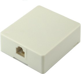 SS324 (TJC-6P4C) (серая) (KLS12-187-6P4C), Розетка телефонная на стену, 1 гнездо RJ-14 (OBSOLETE)