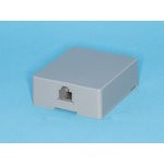 SS324 (TJC-6P4C) (серая) (KLS12-187-6P4C), Розетка телефонная на стену, 1 гнездо RJ-14 (OBSOLETE)