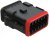 AT06-12SA-SRBK, Automotive Connectors Plug 12-Way Strain Relief Black