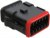 AT06-12SA-SRBK, Automotive Connectors Plug 12-Way Strain Relief Black