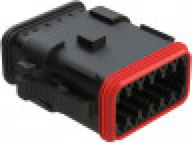 AT06-12SA-SRBK, Automotive Connectors Plug 12-Way Strain Relief Black