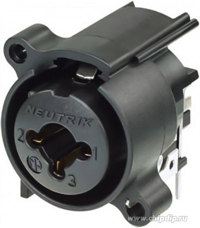 NCJ6FA-H, XLR Connectors A SERIES COMBO;3POLE FEM;PCB HOR