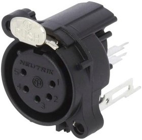 NC5FAV, XLR Connectors 5P PCB FEMALE RECEPT